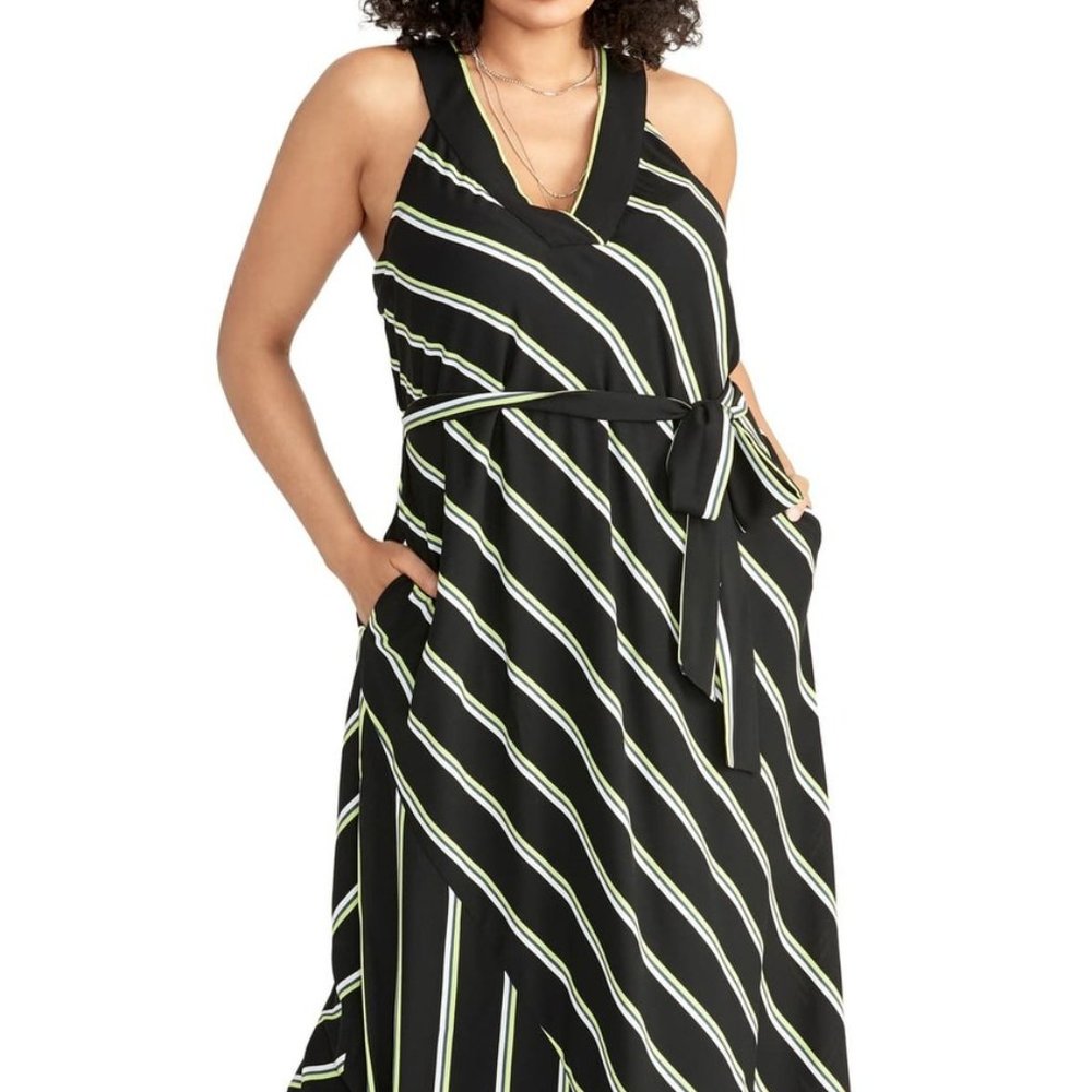 Rachel Rachel Roy Jacey Stripe Racer Maxi Dress